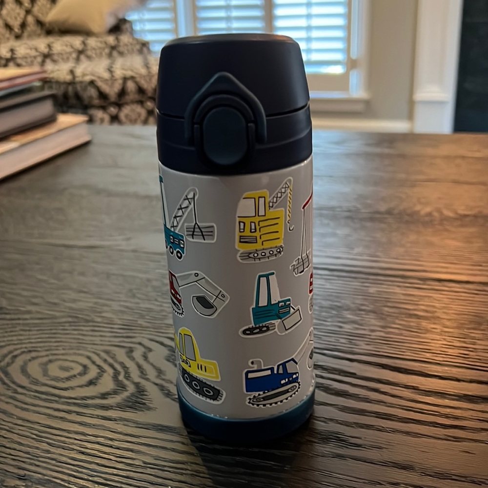 Pottery Barn Kids Mackenzie Gray Jax Construction Glow-in-the-Dark Water Bottle